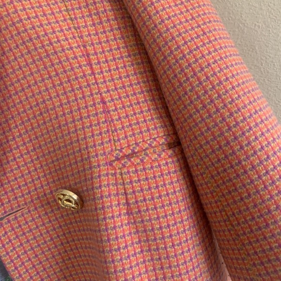 Orange Plaid Blazer - Picture 3 of 3
